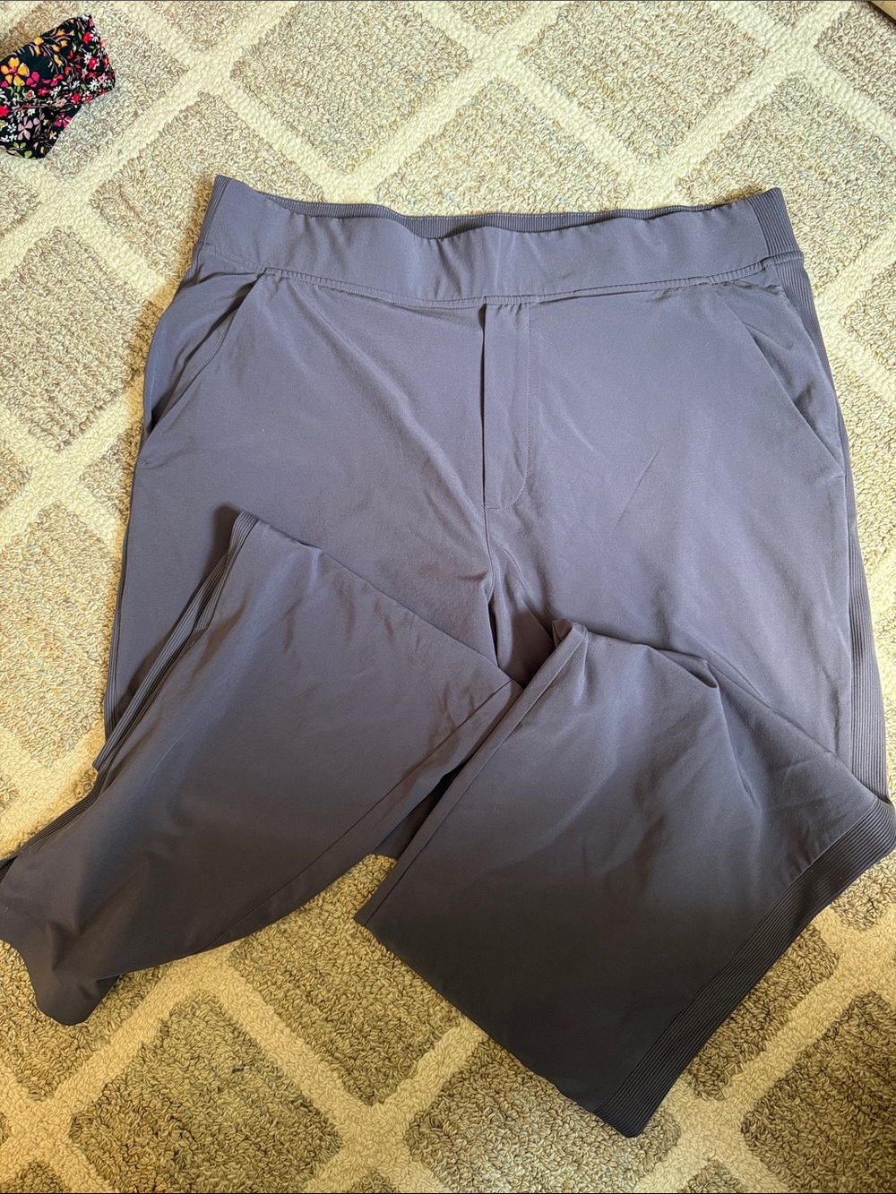 Athleta Brooklyn Women's Purple Gray Knit Pull-On Pants